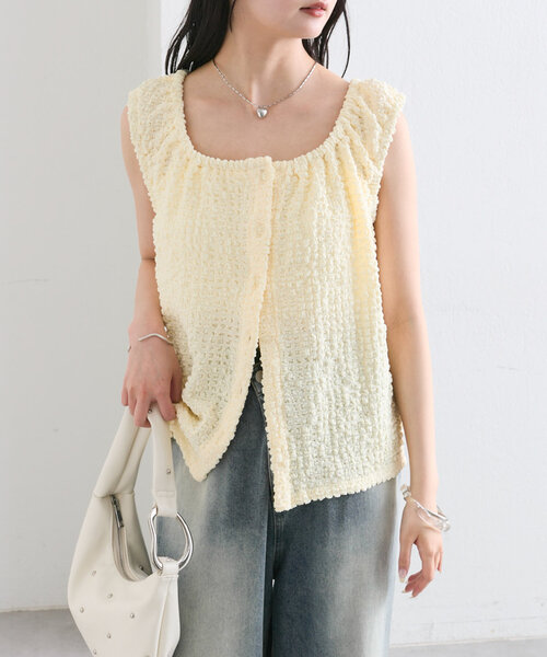 セール】シャーリングスクエアタンク（タンクトップ）｜mystic