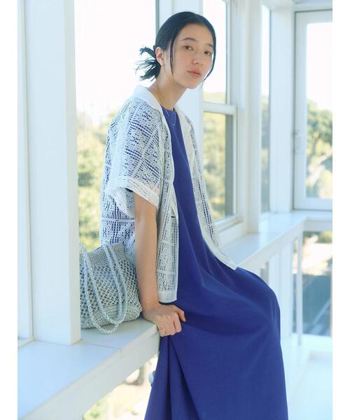 Samansa Mos2 blue（サマンサモスモスブルー）の「レースシャツジャケット（シャツ/ブラウス・レディース・ブラック/オフホワイト/キナリ・F）」の6枚目の写真