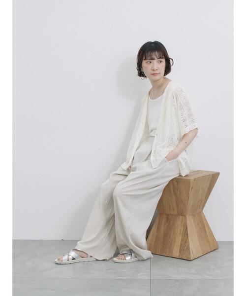 Samansa Mos2 blue（サマンサモスモスブルー）の「レースシャツジャケット（シャツ/ブラウス・レディース・ブラック/オフホワイト/キナリ・F）」の19枚目の写真