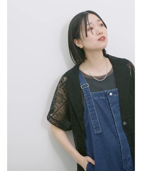 Samansa Mos2 blue（サマンサモスモスブルー）の「レースシャツジャケット（シャツ/ブラウス・レディース・ブラック/オフホワイト/キナリ・F）」の20枚目の写真