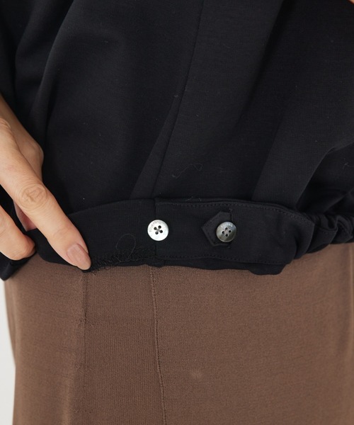 qualite（カリテ）の「【接触冷感】強撚ライトポンチプルオーバー/オフィスカジュアル/夏服（Tシャツ/カットソー・レディース・ホワイト/ライトベージュ/ブラック・フリー）」の15枚目の写真