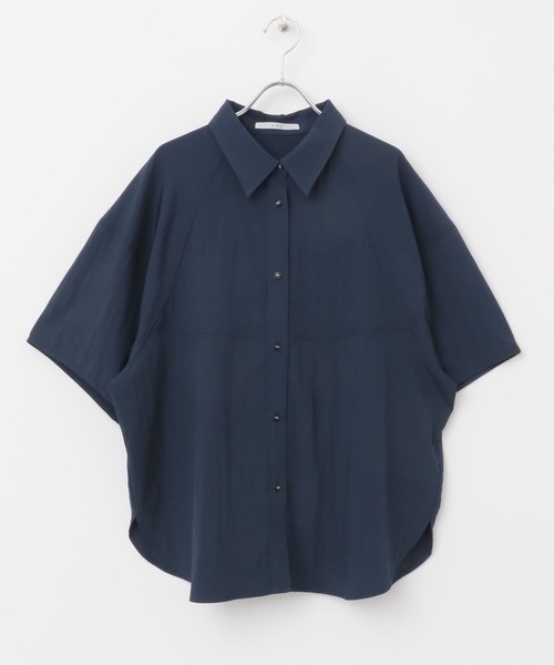 KBF(ケイビーエフ)の「マニッシュルーズシャツ(シャツ/ブラウス・レディース・オフホワイト/ピンク/ネイビー・ONE)」の7枚目の写真