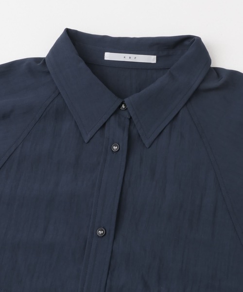 KBF(ケイビーエフ)の「マニッシュルーズシャツ(シャツ/ブラウス・レディース・オフホワイト/ピンク/ネイビー・ONE)」の12枚目の写真