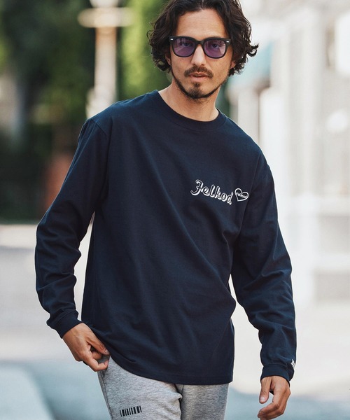 felkod(フィルコッド)の「mlt5271- Print Long Sleeve Tee ロングスリーブカットソー(Tシャツ/カットソー・メンズ・ブラック/トップグレー/ホワイト/ネイビー・S/M/L/XL)」の4枚目の写真