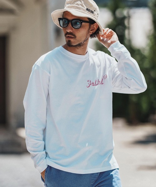 felkod(フィルコッド)の「mlt5271- Print Long Sleeve Tee ロングスリーブカットソー(Tシャツ/カットソー・メンズ・ブラック/トップグレー/ホワイト/ネイビー・S/M/L/XL)」の2枚目の写真