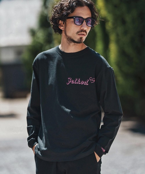 felkod(フィルコッド)の「mlt5271- Print Long Sleeve Tee ロングスリーブカットソー(Tシャツ/カットソー・メンズ・ブラック/トップグレー/ホワイト/ネイビー・S/M/L/XL)」の1枚目の写真