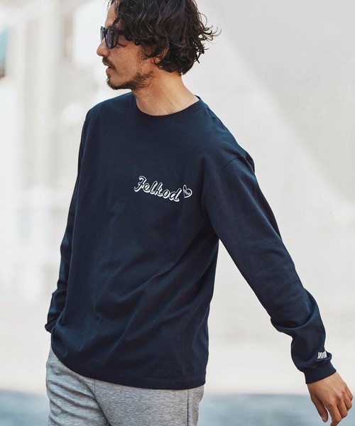 felkod(フィルコッド)の「mlt5271- Print Long Sleeve Tee ロングスリーブカットソー(Tシャツ/カットソー・メンズ・ブラック/トップグレー/ホワイト/ネイビー・S/M/L/XL)」の6枚目の写真