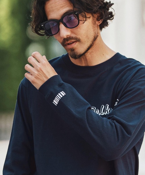 felkod(フィルコッド)の「mlt5271- Print Long Sleeve Tee ロングスリーブカットソー(Tシャツ/カットソー・メンズ・ブラック/トップグレー/ホワイト/ネイビー・S/M/L/XL)」の7枚目の写真