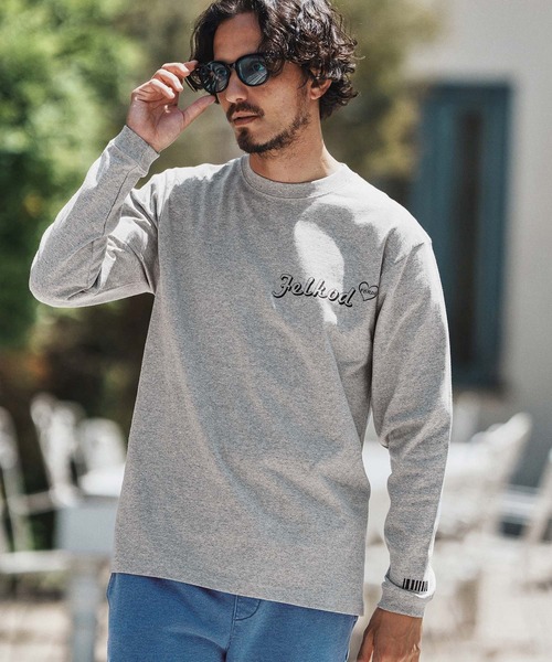 felkod(フィルコッド)の「mlt5271- Print Long Sleeve Tee ロングスリーブカットソー(Tシャツ/カットソー・メンズ・ブラック/トップグレー/ホワイト/ネイビー・S/M/L/XL)」の15枚目の写真