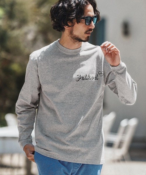 felkod(フィルコッド)の「mlt5271- Print Long Sleeve Tee ロングスリーブカットソー(Tシャツ/カットソー・メンズ・ブラック/トップグレー/ホワイト/ネイビー・S/M/L/XL)」の16枚目の写真