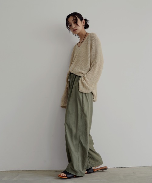 hellam（へラム）の「ナイロンコクーンパンツ（その他パンツ・レディース・カーキ/ブラック・FREE）」の9枚目の写真