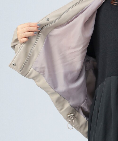 BEAMS HEART（ビームスハート）の「【WEB限定】フェイクレザー コクーン ブルゾン（ブルゾン・レディース・ブラック/ブラウン系その他2・FREE）」の4枚目の写真