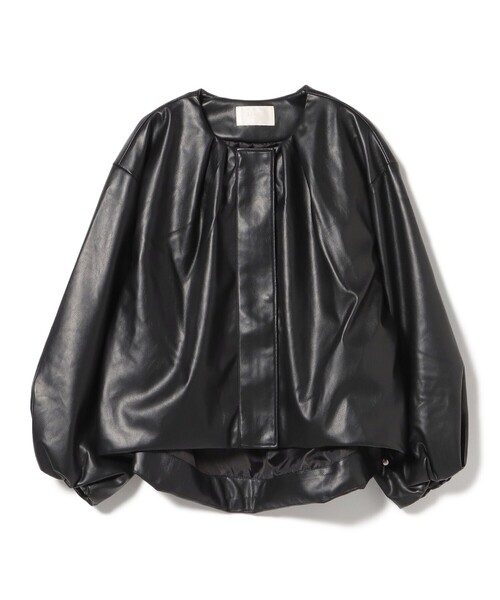 BEAMS HEART（ビームスハート）の「【WEB限定】フェイクレザー コクーン ブルゾン（ブルゾン・レディース・ブラック/ブラウン系その他2・FREE）」の10枚目の写真