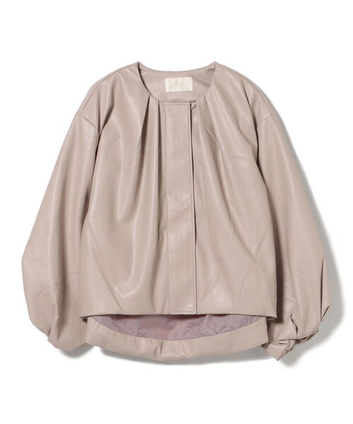 BEAMS HEART（ビームスハート）の「【WEB限定】フェイクレザー コクーン ブルゾン（ブルゾン・レディース・ブラック/ブラウン系その他2・FREE）」の14枚目の写真