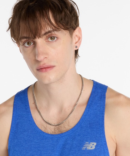 NEW BALANCE（ニューバランス）の「Athletics シングレット（タンクトップ・メンズ・ブルー・X-LARGE/LARGE/MEDIUM/SMALL）」の4枚目の写真