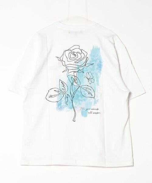 CavariA(キャバリア)の「『CavariA/キャバリア』花デザイン半袖Tシャツ(Tシャツ/カットソー・メンズ・ブラック系2/ブラック系4/ホワイト系3/ホワイト系2/ブラック系3/ブラック系1/ホワイト系4/ホワイト系1・L/M)」の19枚目の写真