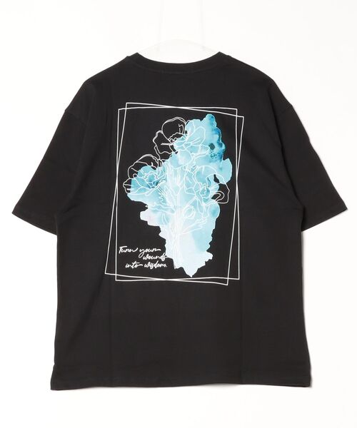 CavariA(キャバリア)の「『CavariA/キャバリア』花デザイン半袖Tシャツ(Tシャツ/カットソー・メンズ・ブラック系2/ブラック系4/ホワイト系3/ホワイト系2/ブラック系3/ブラック系1/ホワイト系4/ホワイト系1・L/M)」の21枚目の写真
