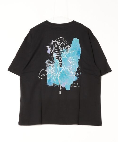 CavariA(キャバリア)の「『CavariA/キャバリア』花デザイン半袖Tシャツ(Tシャツ/カットソー・メンズ・ブラック系2/ブラック系4/ホワイト系3/ホワイト系2/ブラック系3/ブラック系1/ホワイト系4/ホワイト系1・L/M)」の22枚目の写真
