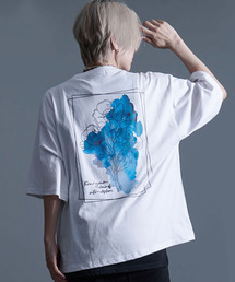 『CavariA/キャバリア』花デザイン半袖Tシャツ