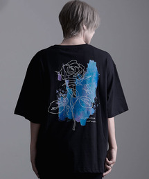 『CavariA/キャバリア』花デザイン半袖Tシャツ