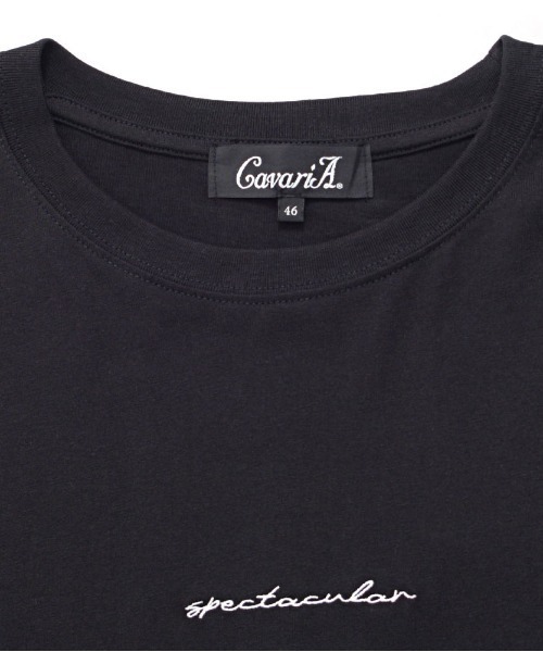 CavariA(キャバリア)の「『CavariA/キャバリア』花デザイン半袖Tシャツ(Tシャツ/カットソー・メンズ・ブラック系2/ブラック系4/ホワイト系3/ホワイト系2/ブラック系3/ブラック系1/ホワイト系4/ホワイト系1・L/M)」の9枚目の写真