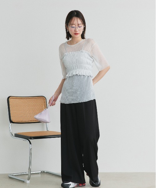 ad thie(アドティエ)の「ビスチェレイヤード ラメカットソー(Tシャツ/カットソー・レディース・シルバー/グレー・FREE)」の20枚目の写真