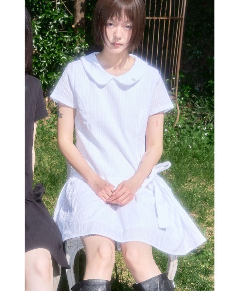 ★FANCY CLUB★ RIBBON LOW-RISE MINI DRESS FANCY CLUB | RIBBON LOW-RISE MINI DRESS (BLACK)