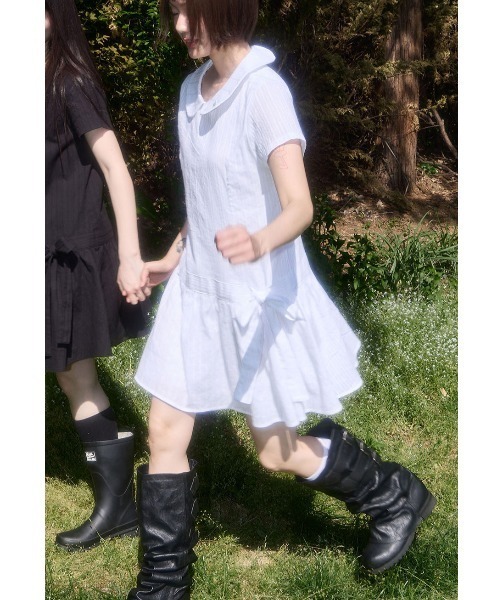 ★FANCY CLUB★ RIBBON LOW-RISE MINI DRESS FANCY CLUB | RIBBON LOW-RISE MINI DRESS (BLACK)