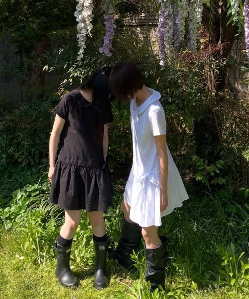 [FANCY CLUB] Ribbon low rise mini dress /追跡付 A'GEM/9 × .kom 『FANCY CLUB/ファンシークラブ』 Ribbon Low