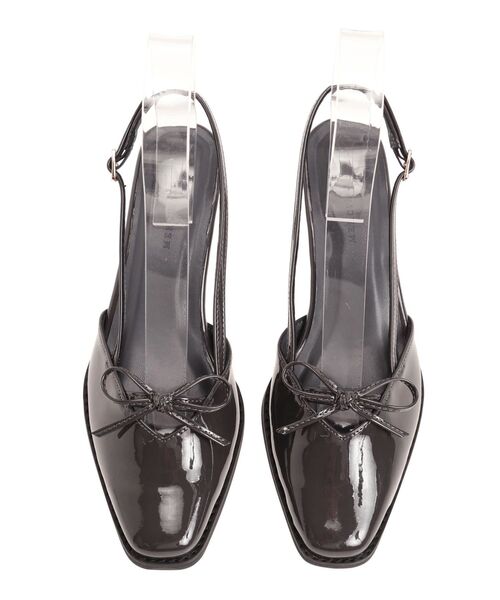 MERCURYDUO(マーキュリーデュオ)の「リボン付きスクエアトゥパンプス(パンプス・レディース・アイボリー/チャコールグレー・36/38)」の10枚目の写真