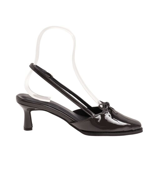 MERCURYDUO(マーキュリーデュオ)の「リボン付きスクエアトゥパンプス(パンプス・レディース・アイボリー/チャコールグレー・36/38)」の12枚目の写真