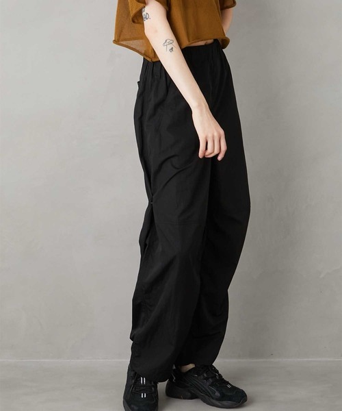 パンツ LAPEAUDEGEM puckering nylon pants セール】【LA PEAU DE GEM】puckering nylon pants/パッカリング