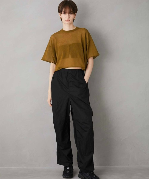 パンツ LAPEAUDEGEM puckering nylon pants セール】【LA PEAU DE GEM】puckering nylon pants/パッカリング