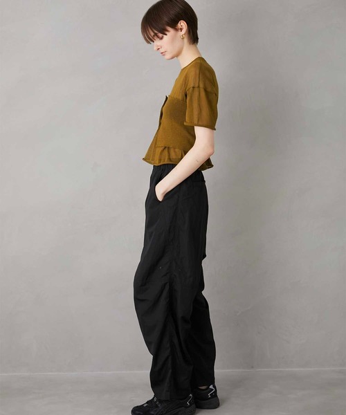 パンツ LAPEAUDEGEM puckering nylon pants セール】【LA PEAU DE GEM】puckering nylon pants/パッカリング