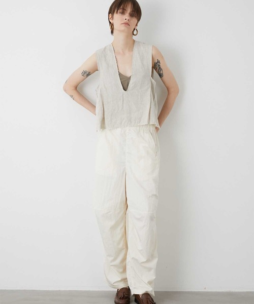 パンツ LAPEAUDEGEM puckering nylon pants セール】【LA PEAU DE GEM】puckering nylon pants/パッカリング