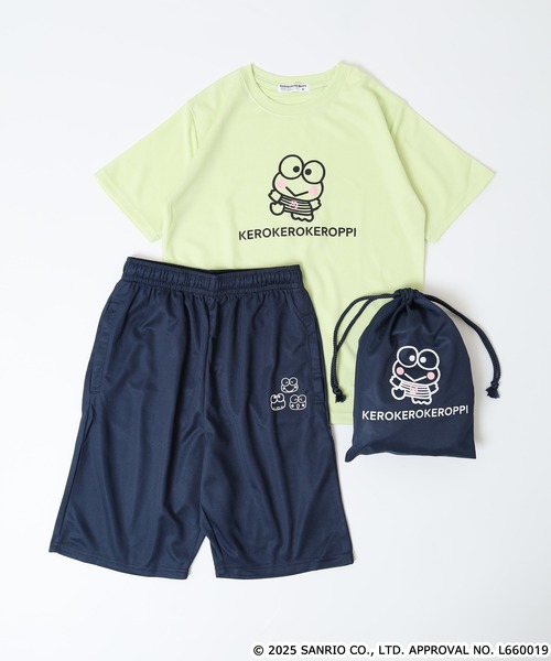 sanrio（サンリオ）の「サンリオキャラクターズ　プリントドライワッフル上下セット（ルームウェア/パジャマ・メンズ・ホワイト系その他/ピンク/パープル系その他/ホワイト×ネイビー/チャコール/ブラック/ブルーグレー/ピンクベージュ/エメラルド/ネイビー/カーキ系/ピンク系その他/ライトグリーン/チャコールグレー・L/LL/M）」の8枚目の写真