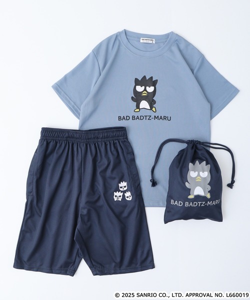 sanrio（サンリオ）の「サンリオキャラクターズ　プリントドライワッフル上下セット（ルームウェア/パジャマ・メンズ・ホワイト系その他/ピンク/パープル系その他/ホワイト×ネイビー/チャコール/ブラック/ブルーグレー/ピンクベージュ/エメラルド/ネイビー/カーキ系/ピンク系その他/ライトグリーン/チャコールグレー・L/LL/M）」の6枚目の写真