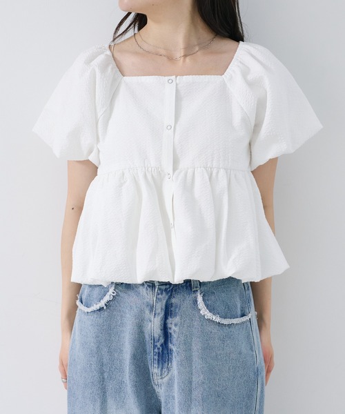 カスタネ kastane バルーンブラウス FREE Kastane（カスタネ）の「【2WAY/4色展開】バルーンブラウス