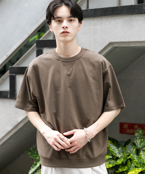 SENSE OF PLACE by URBAN RESEARCH（センスオブプレイスバイアーバンリサーチ）の「ライトスウェットショートスリーブTシャツ（Tシャツ/カットソー・メンズ・オートミール/ミント/ブラウン/チャコールグレー・MEDIUM/LARGE）」の5枚目の写真