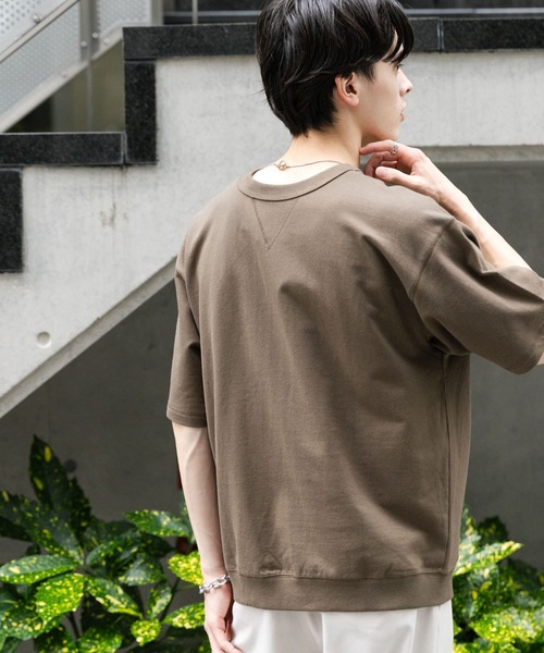 SENSE OF PLACE by URBAN RESEARCH（センスオブプレイスバイアーバンリサーチ）の「ライトスウェットショートスリーブTシャツ（Tシャツ/カットソー・メンズ・オートミール/ミント/ブラウン/チャコールグレー・MEDIUM/LARGE）」の8枚目の写真