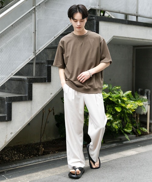 SENSE OF PLACE by URBAN RESEARCH（センスオブプレイスバイアーバンリサーチ）の「ライトスウェットショートスリーブTシャツ（Tシャツ/カットソー・メンズ・オートミール/ミント/ブラウン/チャコールグレー・MEDIUM/LARGE）」の10枚目の写真