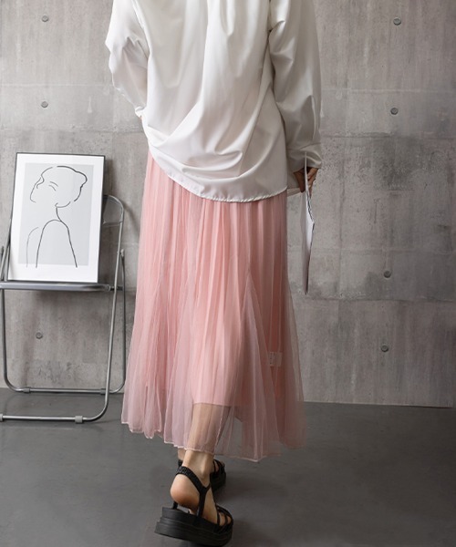 Miniministore（ミニミニストア）の「チュールスカート韓国風マーメイドスカート（スカート・レディース・ブラウン/ピンク/ブラック/アイボリー・FREE）」の19枚目の写真