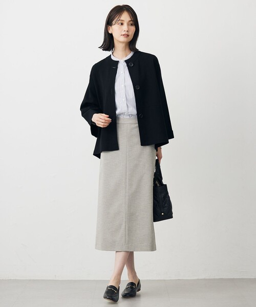 J.PRESS(ジェイプレス)の「BEZ ドビーストライプ バンドカラー ブラウス(シャツ/ブラウス・レディース・ネイビー系1/サックスブルー系1/ピンク系1・11/9)」の5枚目の写真