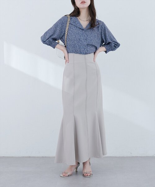natural couture(ナチュラルクチュール)の「【WEB限定】オープンカラー袖口シャーリングブラウス(シャツ/ブラウス・レディース・ピンク/ブラウン/ブラック系その他/ホワイト系その他/グレイッシュベージュ/ブルー系その他・FREE)」の20枚目の写真
