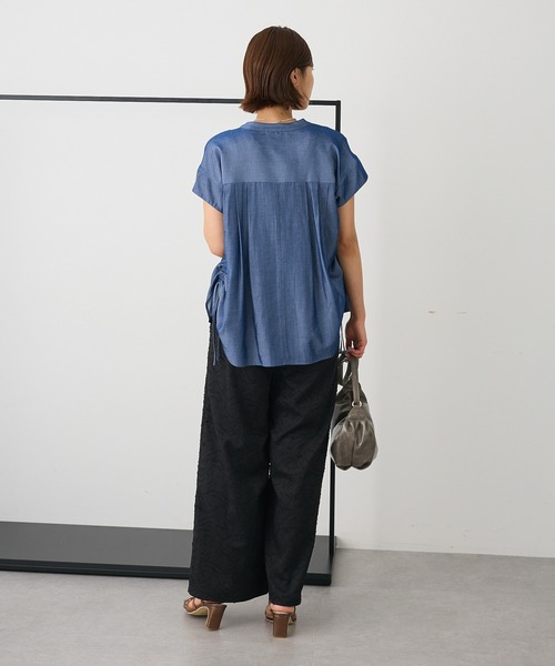 ブラウス シャツ バンドカラーサイドドロストシャツ レディース CRAFT STANDARD BOUTIQUE ブラウス シャツ バンドカラーサイド