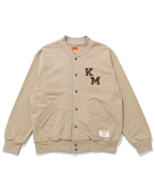 KRIFF MAYER(クリフメイヤー)の「ざっくり裏毛刺繍スナップカーデ(カーディガン/ボレロ・メンズ・ナチュラル/ベージュ/ブラック/カラフル/グレー・LARGE/X-LARGE/MEDIUM)」の3枚目の写真