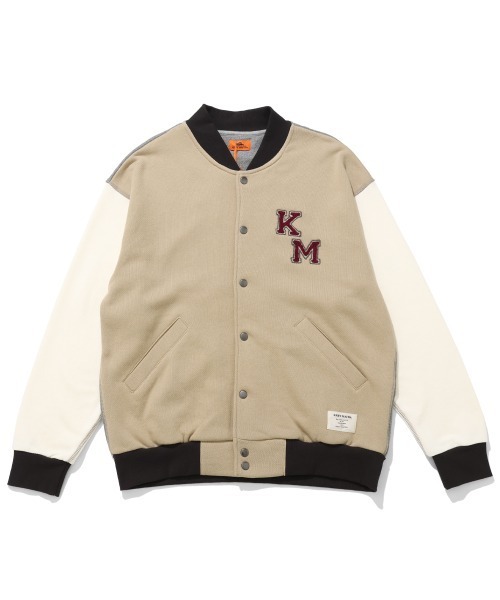 KRIFF MAYER(クリフメイヤー)の「ざっくり裏毛刺繍スナップカーデ(カーディガン/ボレロ・メンズ・ナチュラル/ベージュ/ブラック/カラフル/グレー・LARGE/X-LARGE/MEDIUM)」の5枚目の写真