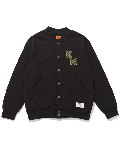 KRIFF MAYER(クリフメイヤー)の「ざっくり裏毛刺繍スナップカーデ(カーディガン/ボレロ・メンズ・ナチュラル/ベージュ/ブラック/カラフル/グレー・LARGE/X-LARGE/MEDIUM)」の8枚目の写真