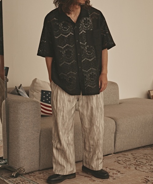 ALL RUNS（オールランズ）の「【50%OFF】カスレ プリント ツイルパンツ（デニムパンツ・メンズ・ブルー/グレー/ブラック・L/M）」の12枚目の写真