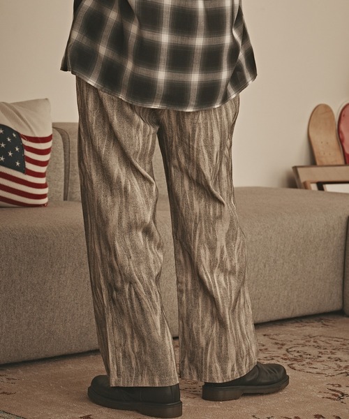 ALL RUNS（オールランズ）の「【50%OFF】カスレ プリント ツイルパンツ（デニムパンツ・メンズ・ブルー/グレー/ブラック・L/M）」の6枚目の写真